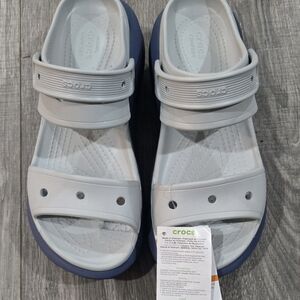 Crocs Unisex Gray and Blue Sandals